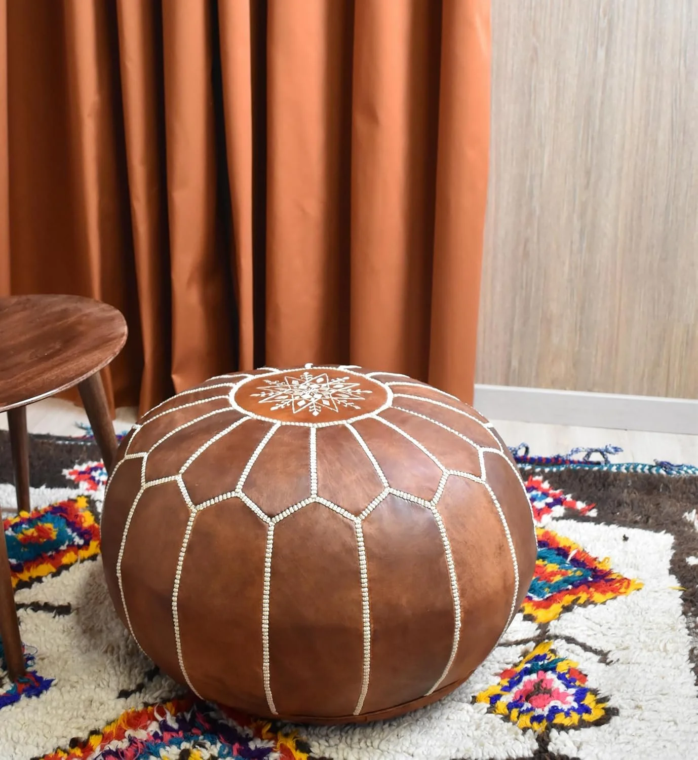 Moroccan Leather Pouf — The Old Door Shop Venue